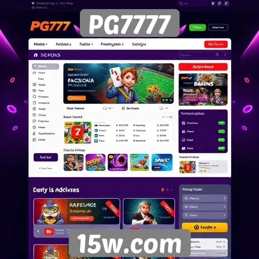 Análise da interface do usuário do site PG7777